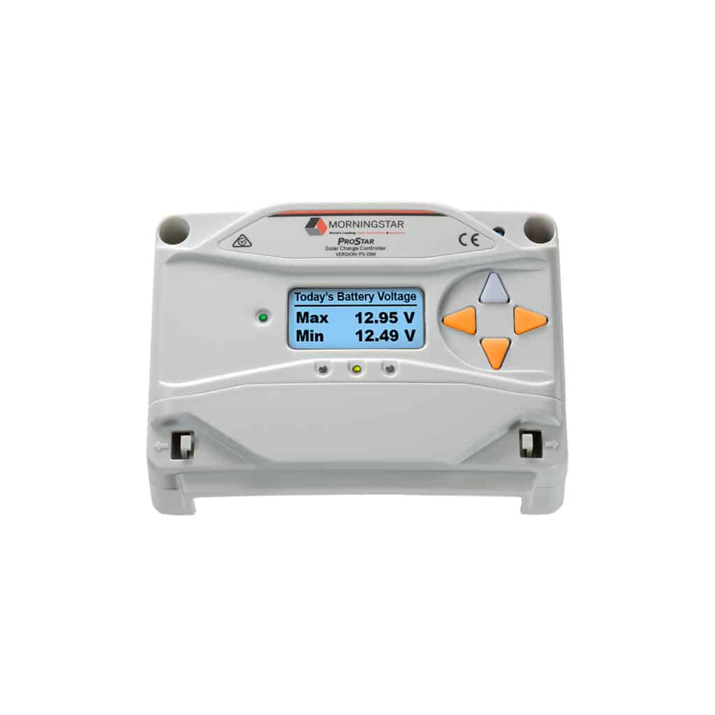 Prostar 15A Solar Charge Controller with Meter 12/24V System
